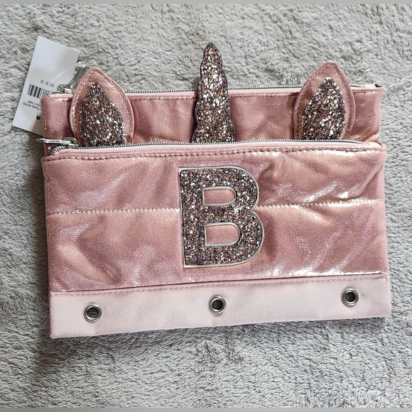 JUSTICE Shimmery Pink Unicorn Pencil case - Picture 7 of 7